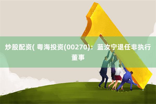 炒股配资( 粤海投资(00270)：蓝汝宁退任非执行董事